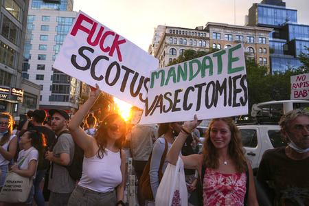 Protest gegen die Entscheidung der Supreme Courts gegen das Abtreibungsrecht in New York