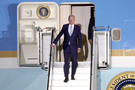 Ankunft von Präsident Biden in München