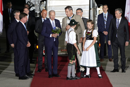 Ankunft von Präsident Biden in München