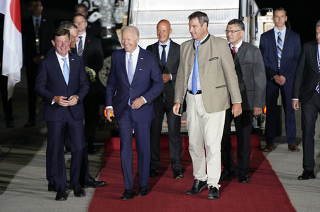 Ankunft von Präsident Biden in München