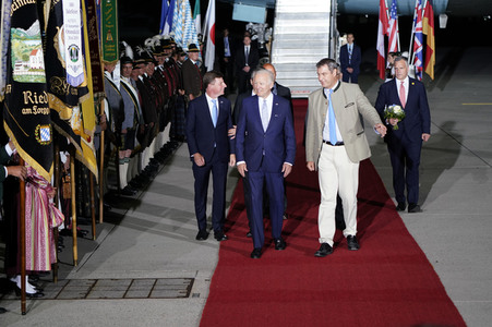 Ankunft von Präsident Biden in München