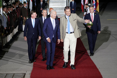 Ankunft von Präsident Biden in München