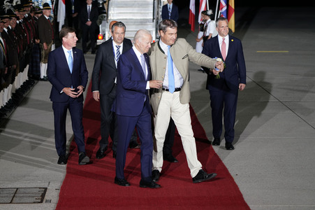 Ankunft von Präsident Biden in München