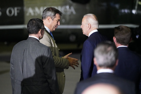 Ankunft von Präsident Biden in München