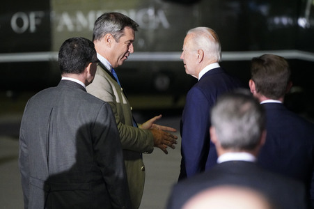 Ankunft von Präsident Biden in München