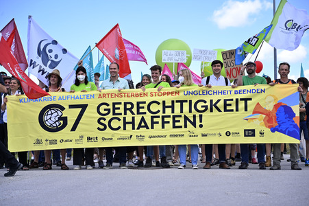 Demonstration gegen den G7-Gipfel in München