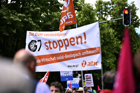 Demonstration gegen den G7-Gipfel in München