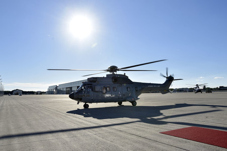 Ankunft von Präsident Macron in München