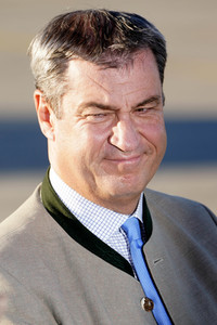 Ankunft von Präsident Macron in München