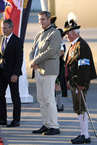Ankunft von Präsident Macron in München