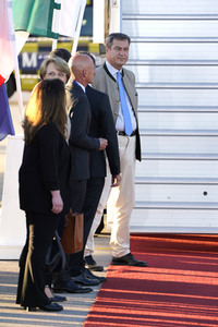 Ankunft von Präsident Macron in München