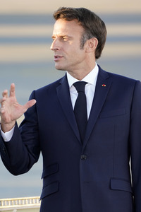 Ankunft von Präsident Macron in München