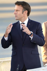 Ankunft von Präsident Macron in München