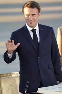 Ankunft von Präsident Macron in München