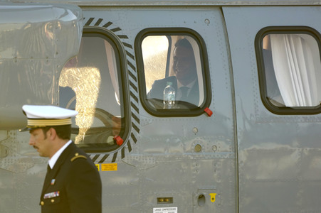 Ankunft von Präsident Macron in München