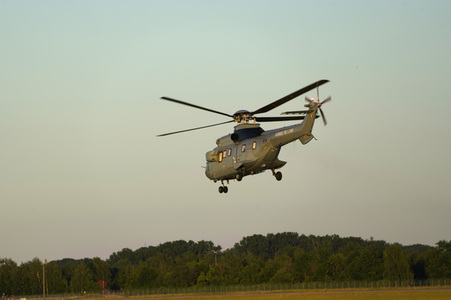 Ankunft von Präsident Macron in München
