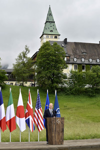 Abschlusspressekonferenz zum G7-Gipfel in Klais