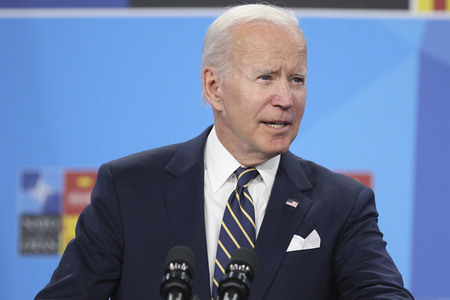 Pressekonferenz mit Joe Biden zum NATO Gipfel 2022 in Madrid
