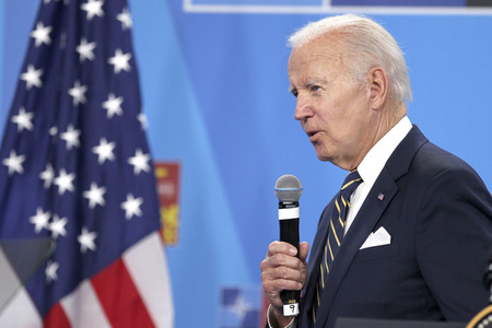 Pressekonferenz mit Joe Biden zum NATO Gipfel 2022 in Madrid