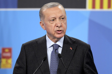 Pressekonferenz mit Recep Tayyip Erdoğan zum NATO Gipfel 2022 in Madrid