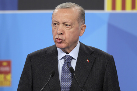 Pressekonferenz mit Recep Tayyip Erdoğan zum NATO Gipfel 2022 in Madrid