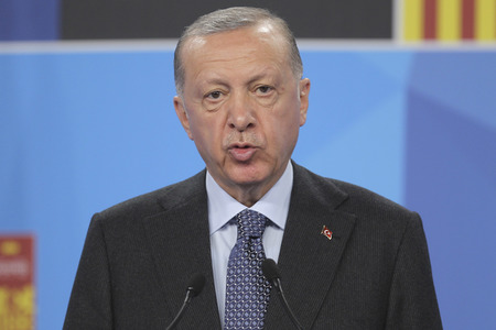 Pressekonferenz mit Recep Tayyip Erdoğan zum NATO Gipfel 2022 in Madrid