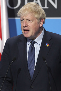 Pressekonferenz mit Boris Johnson zum NATO Gipfel 2022 in Madrid