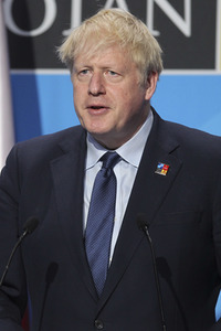 Pressekonferenz mit Boris Johnson zum NATO Gipfel 2022 in Madrid