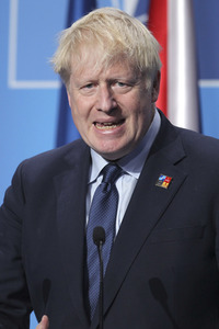 Pressekonferenz mit Boris Johnson zum NATO Gipfel 2022 in Madrid