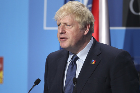 Pressekonferenz mit Boris Johnson zum NATO Gipfel 2022 in Madrid