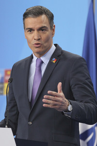 Pressekonferenz mit Pedro Sánchez zum NATO Gipfel 2022 in Madrid