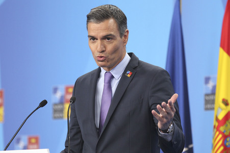 Pressekonferenz mit Pedro Sánchez zum NATO Gipfel 2022 in Madrid