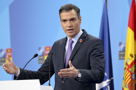 Pressekonferenz mit Pedro Sánchez zum NATO Gipfel 2022 in Madrid
