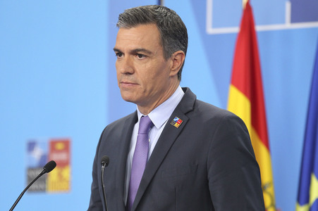 Pressekonferenz mit Pedro Sánchez zum NATO Gipfel 2022 in Madrid