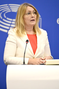 Pressekonferenz zum Digital Services Act und dem Digital Markets Act im EU-Parlament in Straßburg