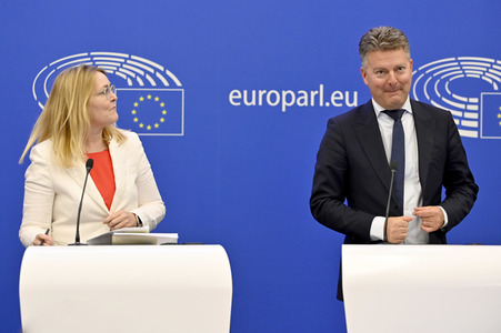 Pressekonferenz zum Digital Services Act und dem Digital Markets Act im EU-Parlament in Straßburg