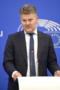 Pressekonferenz zum Digital Services Act und dem Digital Markets Act im EU-Parlament in Straßburg