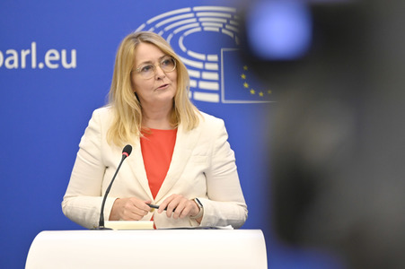 Pressekonferenz zum Digital Services Act und dem Digital Markets Act im EU-Parlament in Straßburg