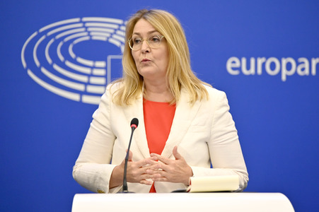 Pressekonferenz zum Digital Services Act und dem Digital Markets Act im EU-Parlament in Straßburg