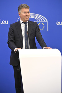Pressekonferenz zum Digital Services Act und dem Digital Markets Act im EU-Parlament in Straßburg
