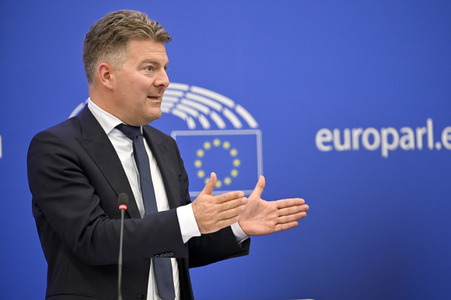 Pressekonferenz zum Digital Services Act und dem Digital Markets Act im EU-Parlament in Straßburg