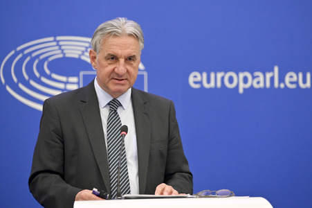 Pressekonferenz zur Strategie für den indopazifischen Raum in den Bereichen Handel und Investitionen im EU-Parlament in Straßburg