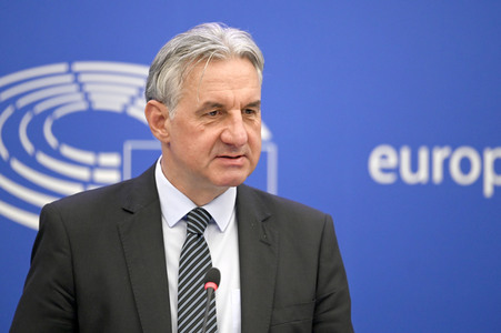 Pressekonferenz zur Strategie für den indopazifischen Raum in den Bereichen Handel und Investitionen im EU-Parlament in Straßburg