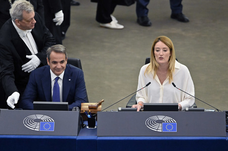 Rede von Kyriakos Mitsotakis im EU-Parlament in Straßburg