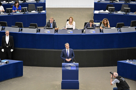 Rede von Kyriakos Mitsotakis im EU-Parlament in Straßburg