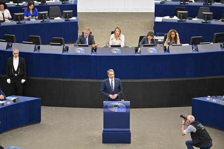 Rede von Kyriakos Mitsotakis im EU-Parlament in Straßburg