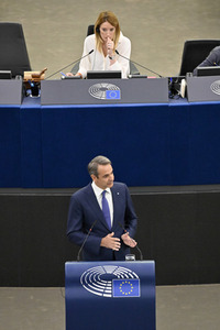 Rede von Kyriakos Mitsotakis im EU-Parlament in Straßburg