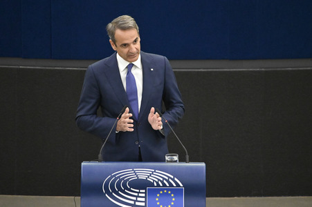 Rede von Kyriakos Mitsotakis im EU-Parlament in Straßburg