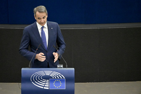 Rede von Kyriakos Mitsotakis im EU-Parlament in Straßburg