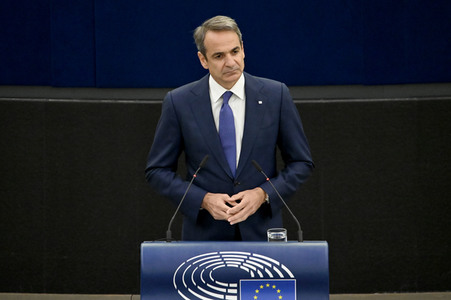 Rede von Kyriakos Mitsotakis im EU-Parlament in Straßburg